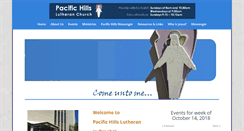 Desktop Screenshot of pacifichillslutheran.org